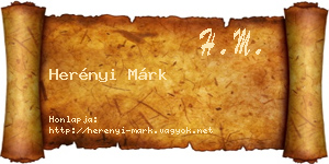 Herényi Márk névjegykártya